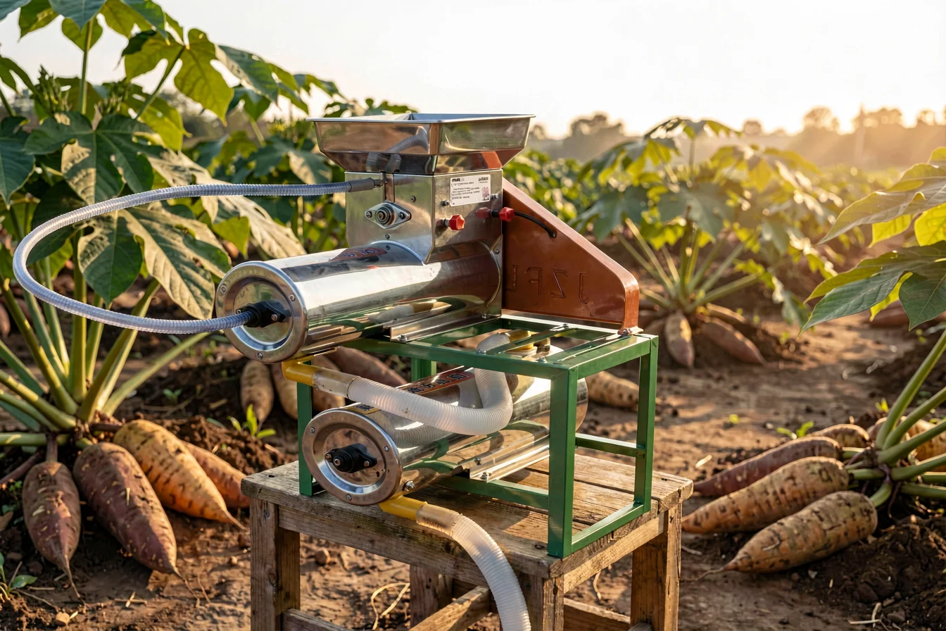 Efficient electric cassava grater