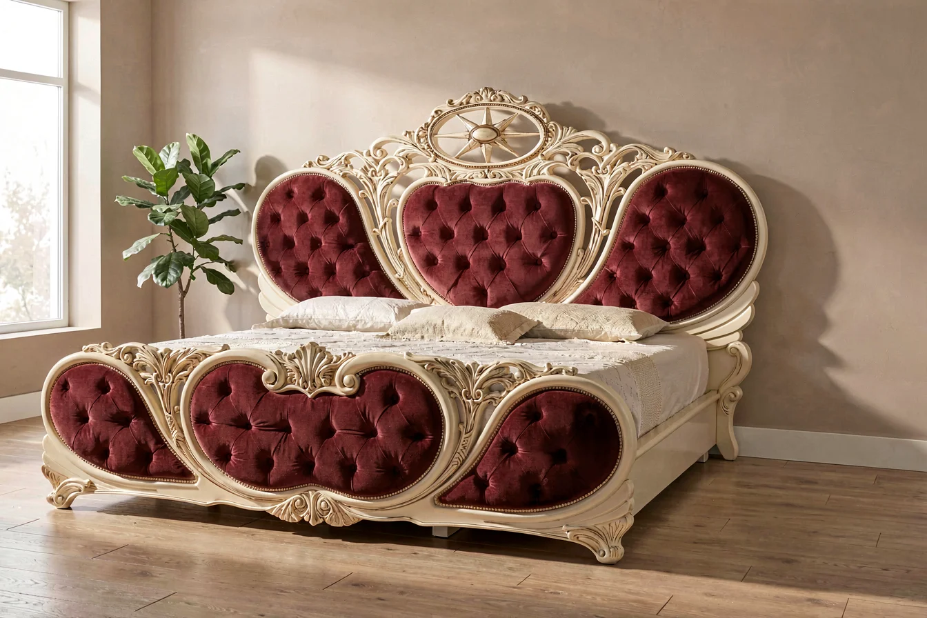 Durable heart shaped bed vs. traditional rectangular bed