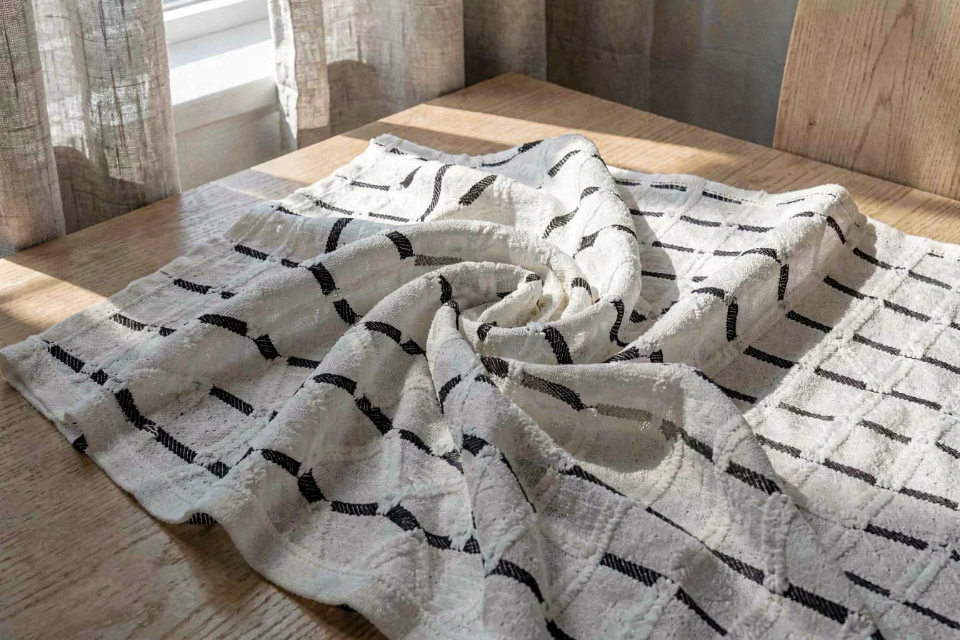 Lightweight pointelle knit fabric