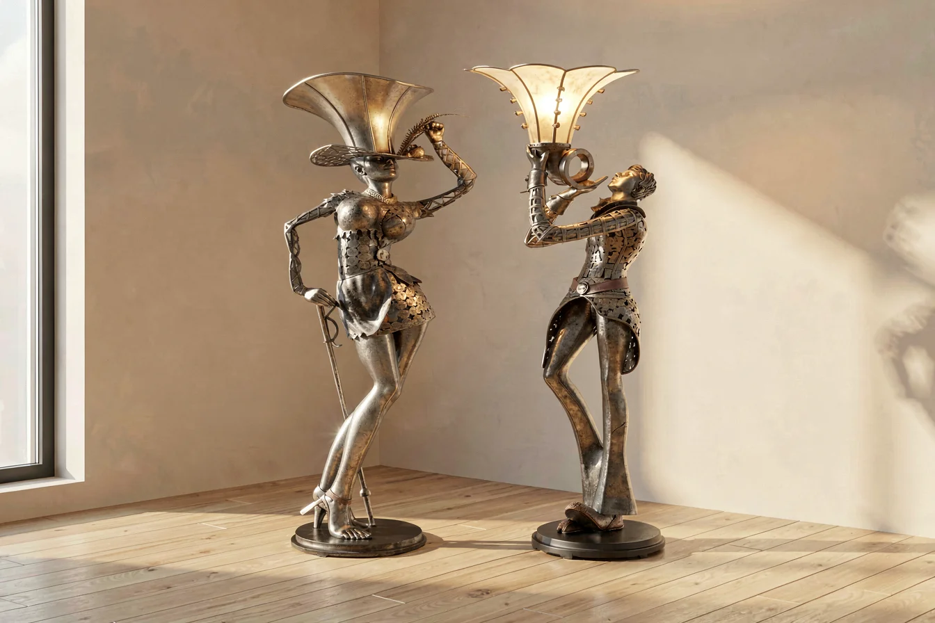 Authentic statue lamp