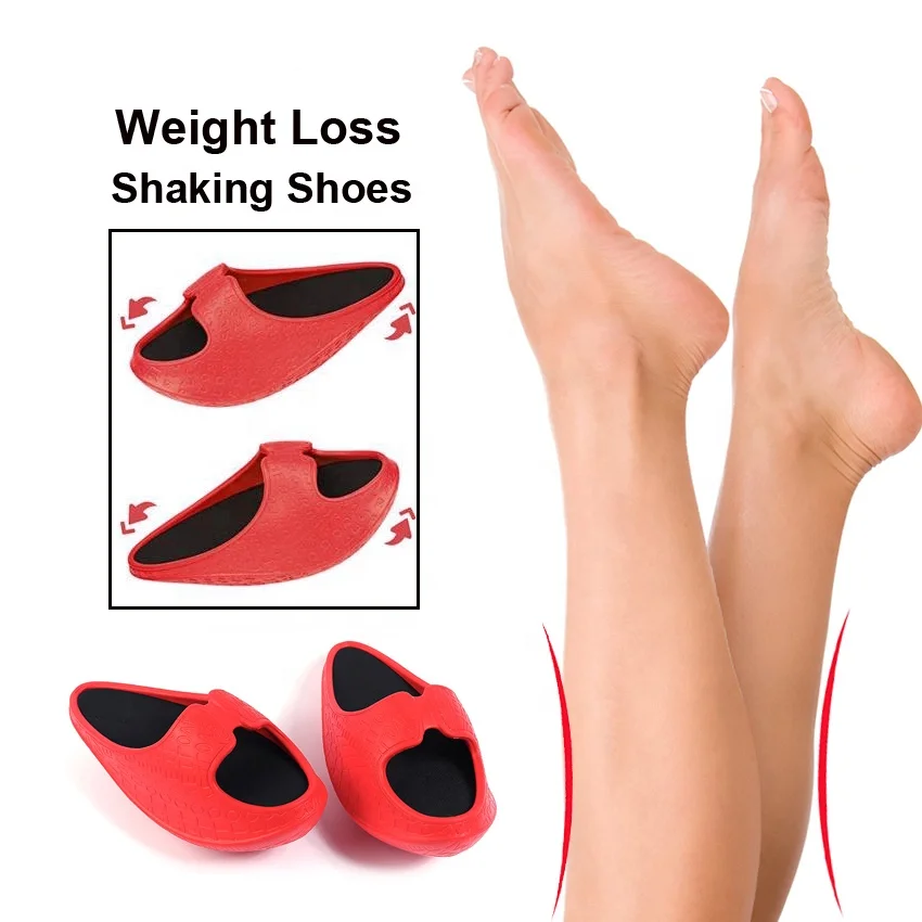 

Japanese Beauty Shaking Slippers EVA Half Palm Stovepipe Walking Stovepipe Weight Loss Couple Shoes Massage Slippers