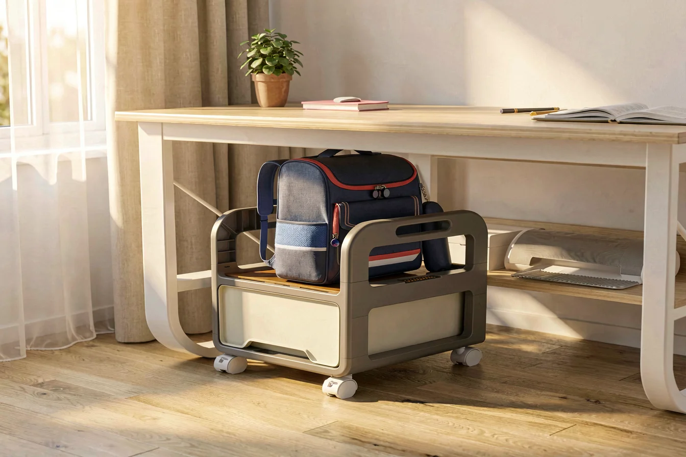 Adjustable school bag stand