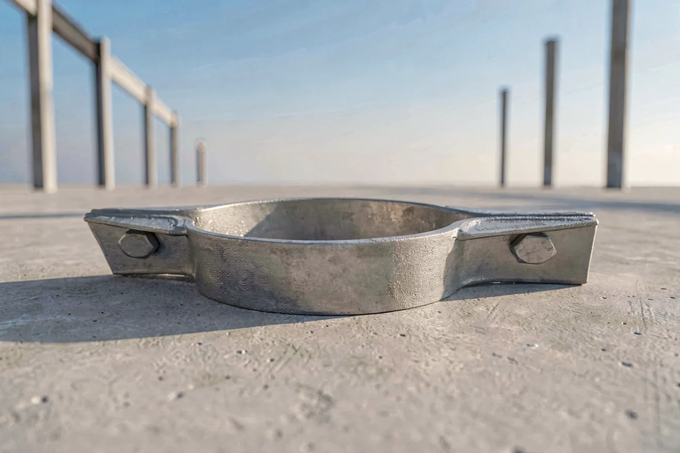 Heavy-duty pole fastening clamp