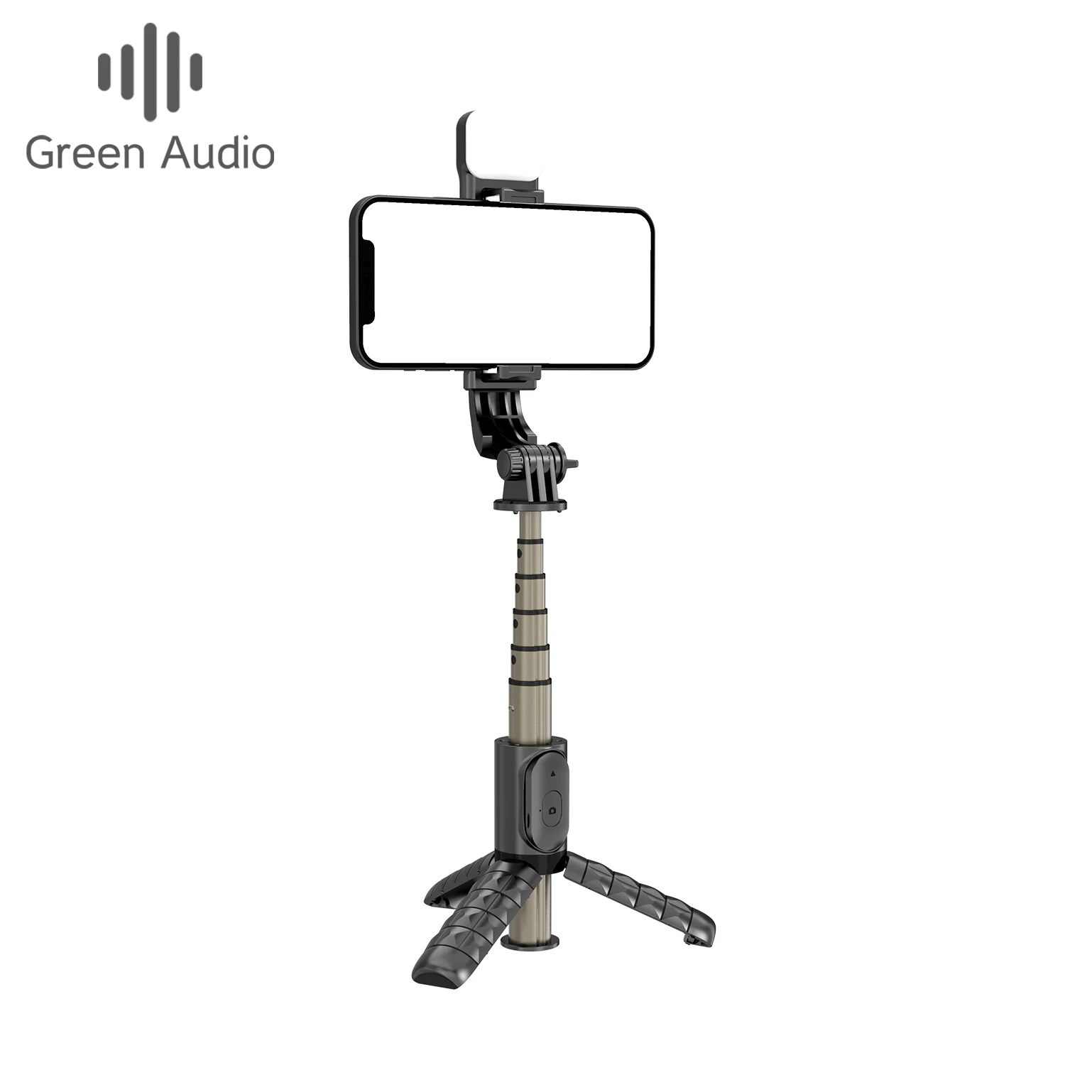 

GAZ-Q10S Manufacturer's mini phone selfie stick Blueteeth tripod LED fill light selfie stick beauty live streaming camera holder
