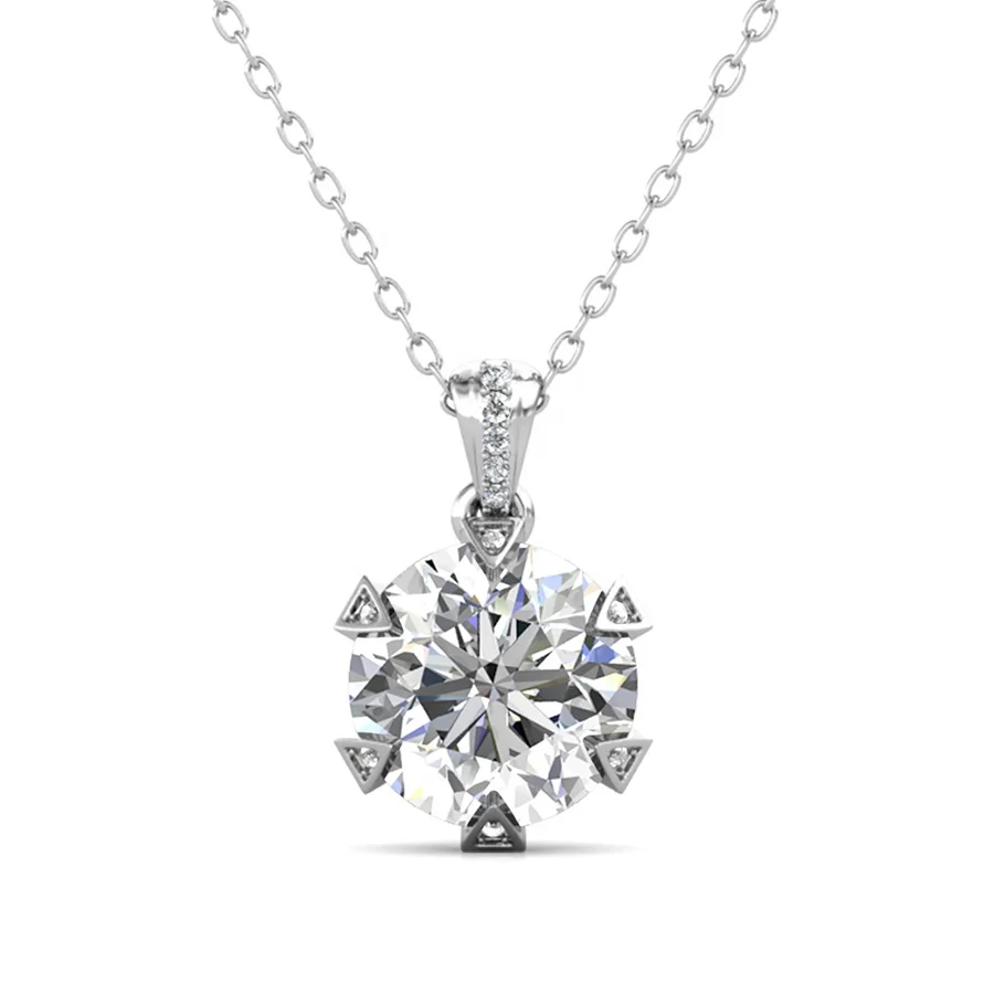 

4 Carat GRA Certified Moissanite Diamond Jewelry 925 Sterling Silver Mon Classic Pendant Necklace For Women Destiny Jewellery