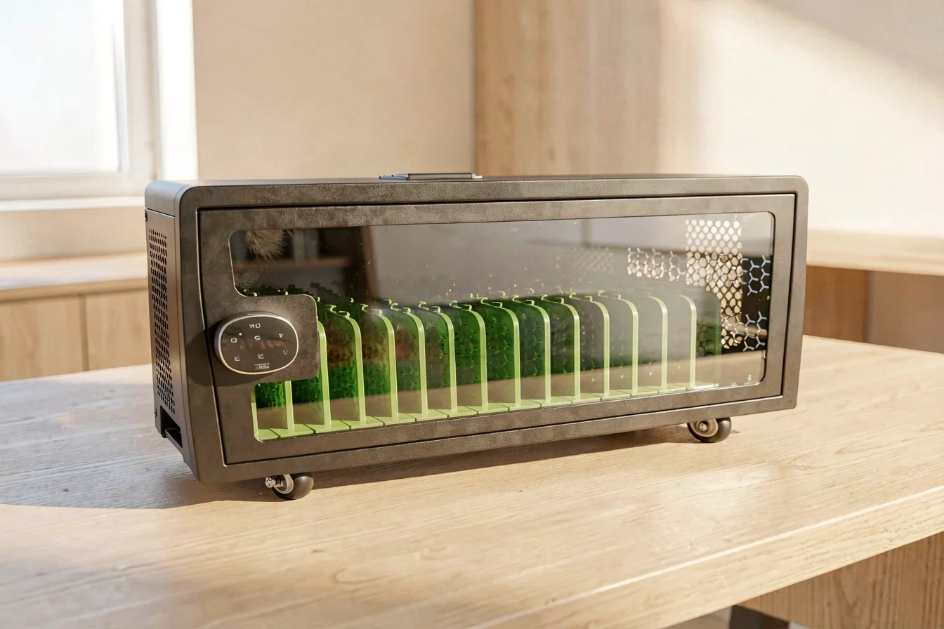 High-capacity tablets charging cart