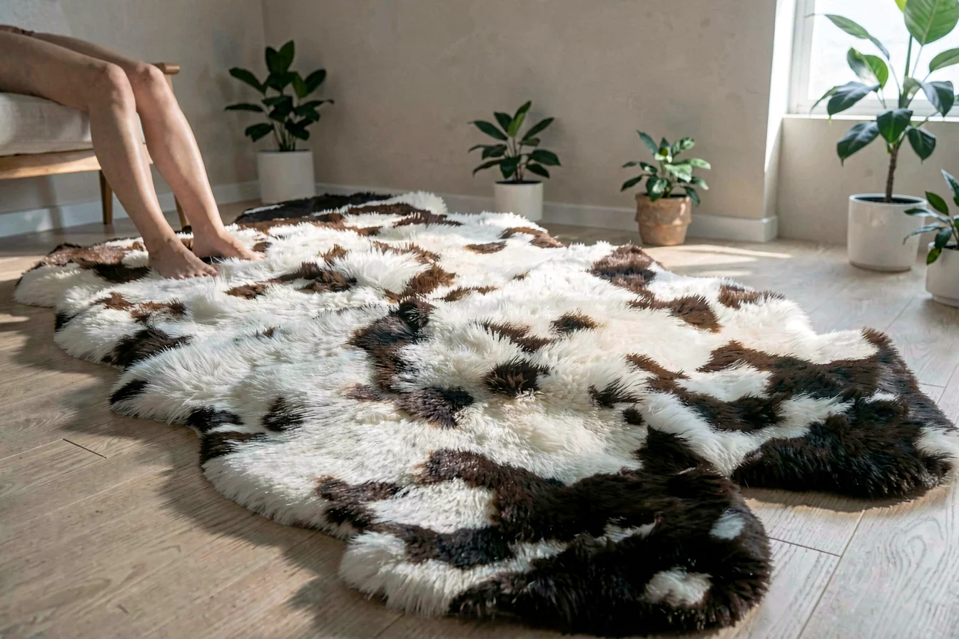 premium natural fur rug