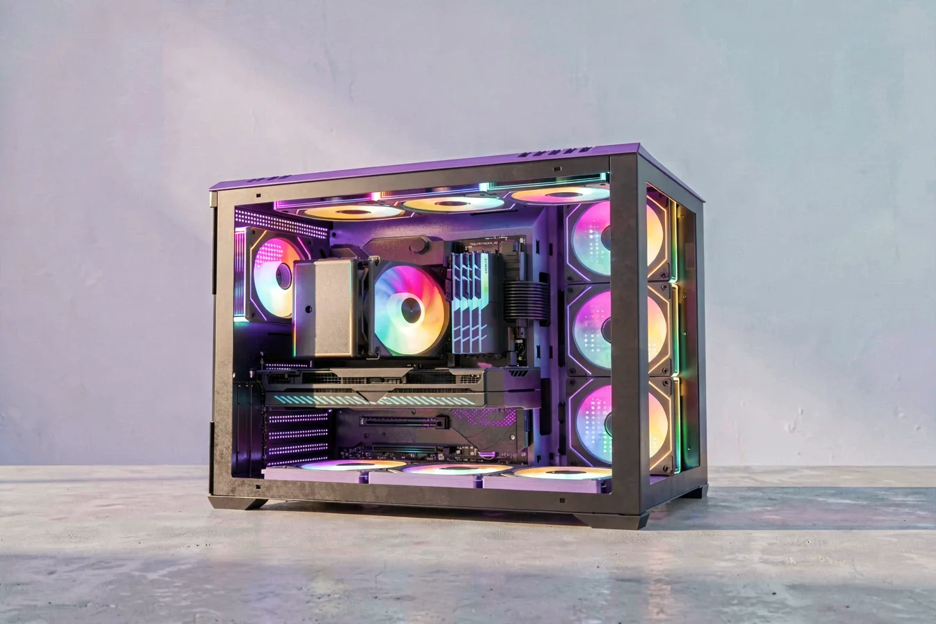 Trending purple ATX computer case