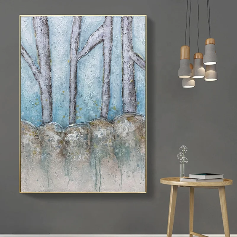 Beauty Impression Landscape Oil Painting by Hand Painted on Canvas Hotel Palette Knife Oil Painting From Dongguan