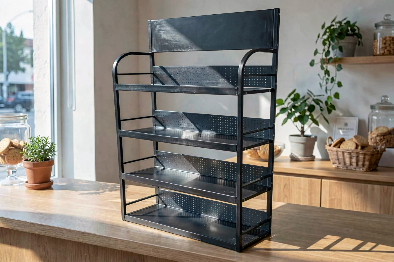 Premium biscuit display shelf