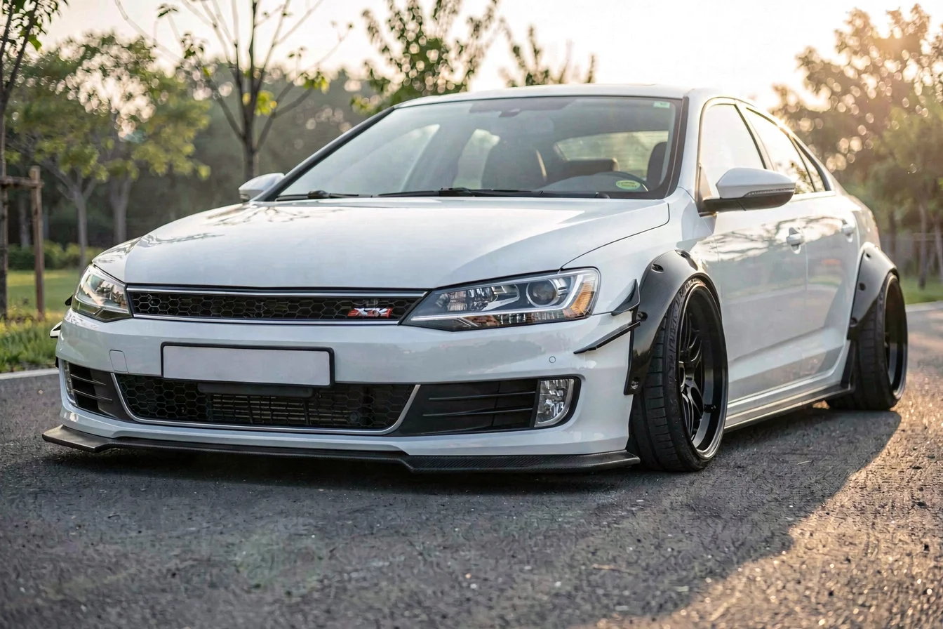 Flexible universal wide body kit