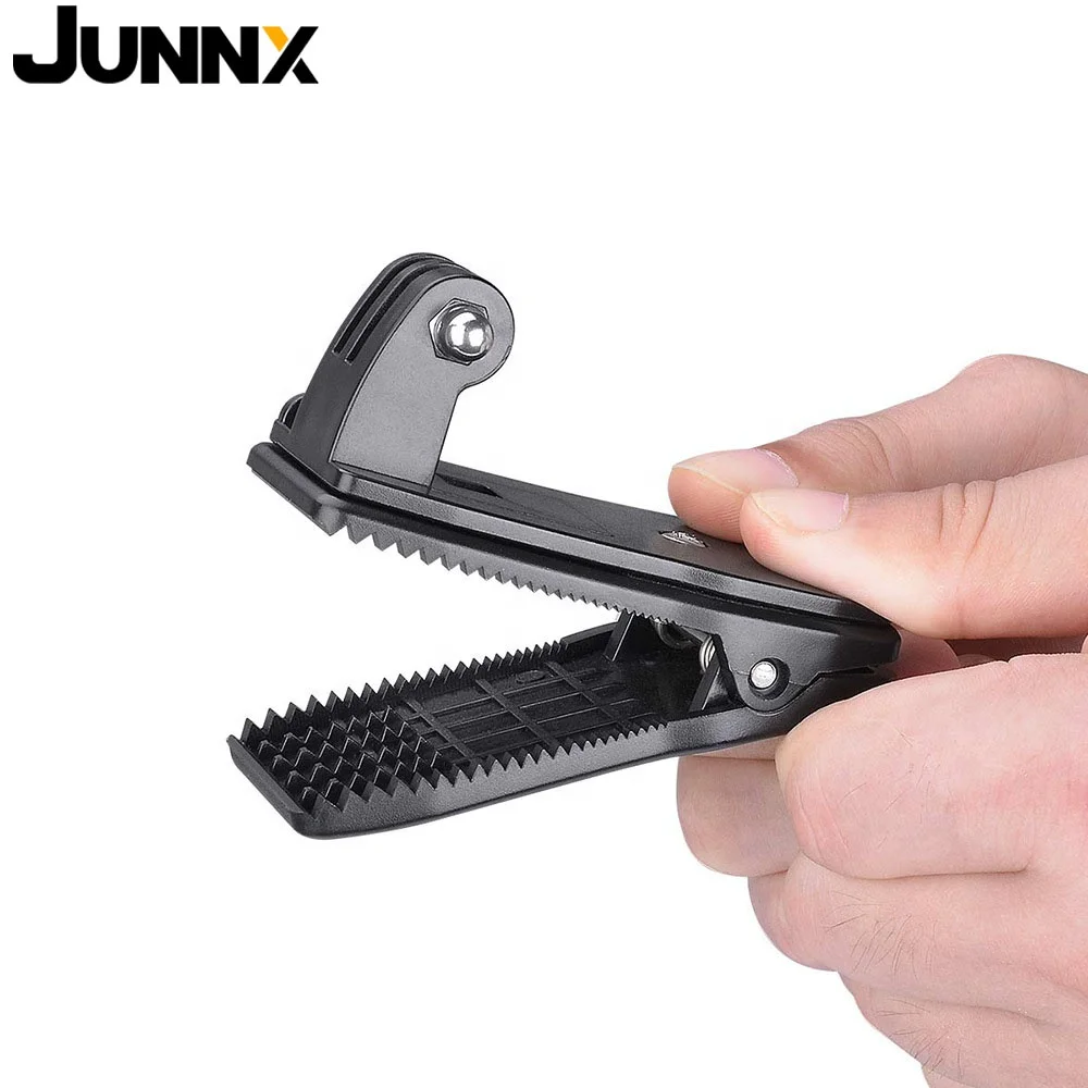 

Junnx 360 Degree Rotary Hat Belt Backpack Clip Clamp Mount For Gopro Hero 9 Session Action & Sports Camera Accessory, Black