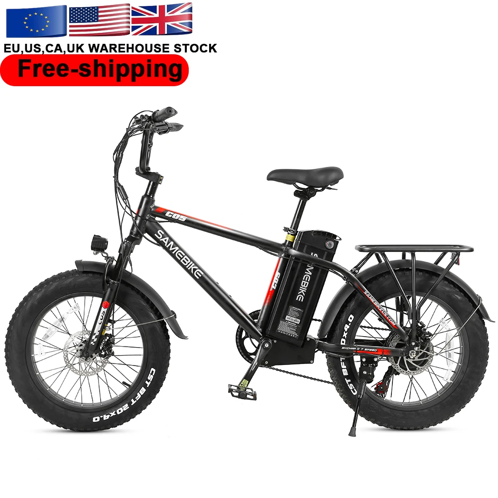 

EU Stock SAMEBIKE 48V12.4Ah MTB Bike ebike Off Road 750W Fat Electric Bicycle with Removable Battery