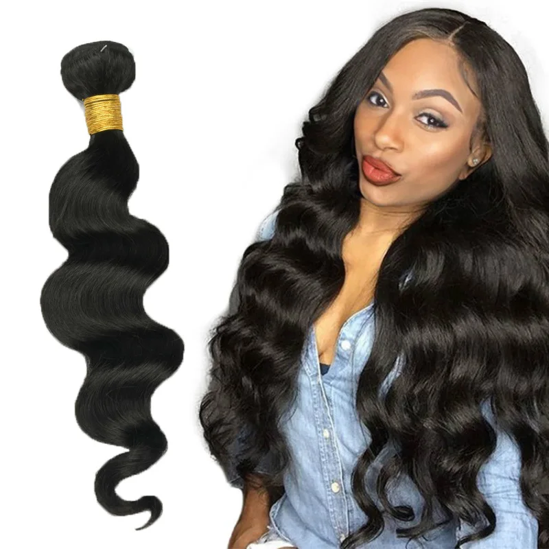 

Double Drawn Original Curly Brazilian Human Hair Extension, Natural black color