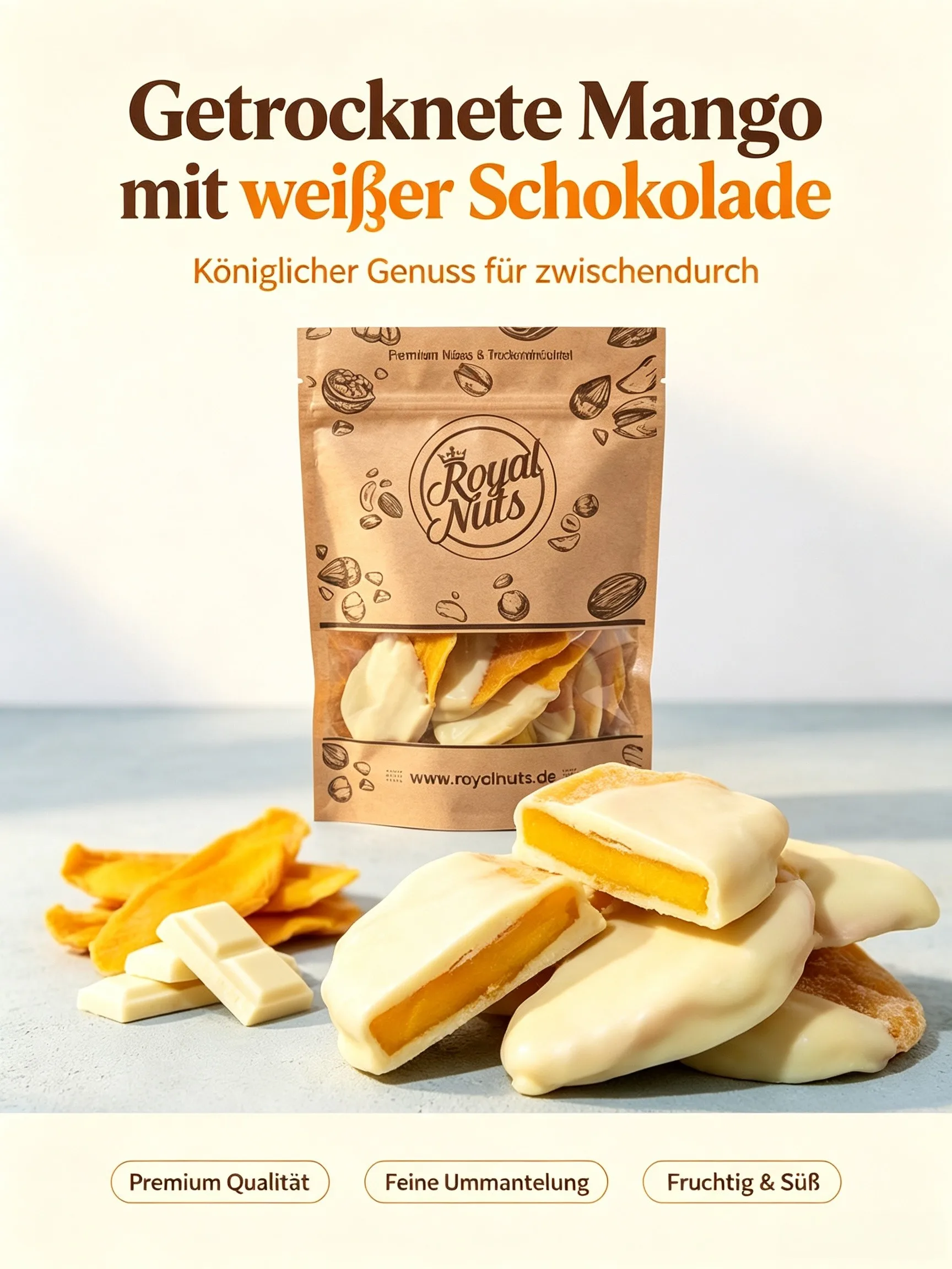 Mango Schokolade Sticks Ansicht
