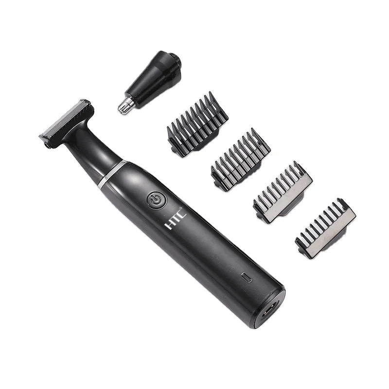 

Amazon hot men rechargeable waterproof hair trimmer with combs haircut es shaver, Black/pink