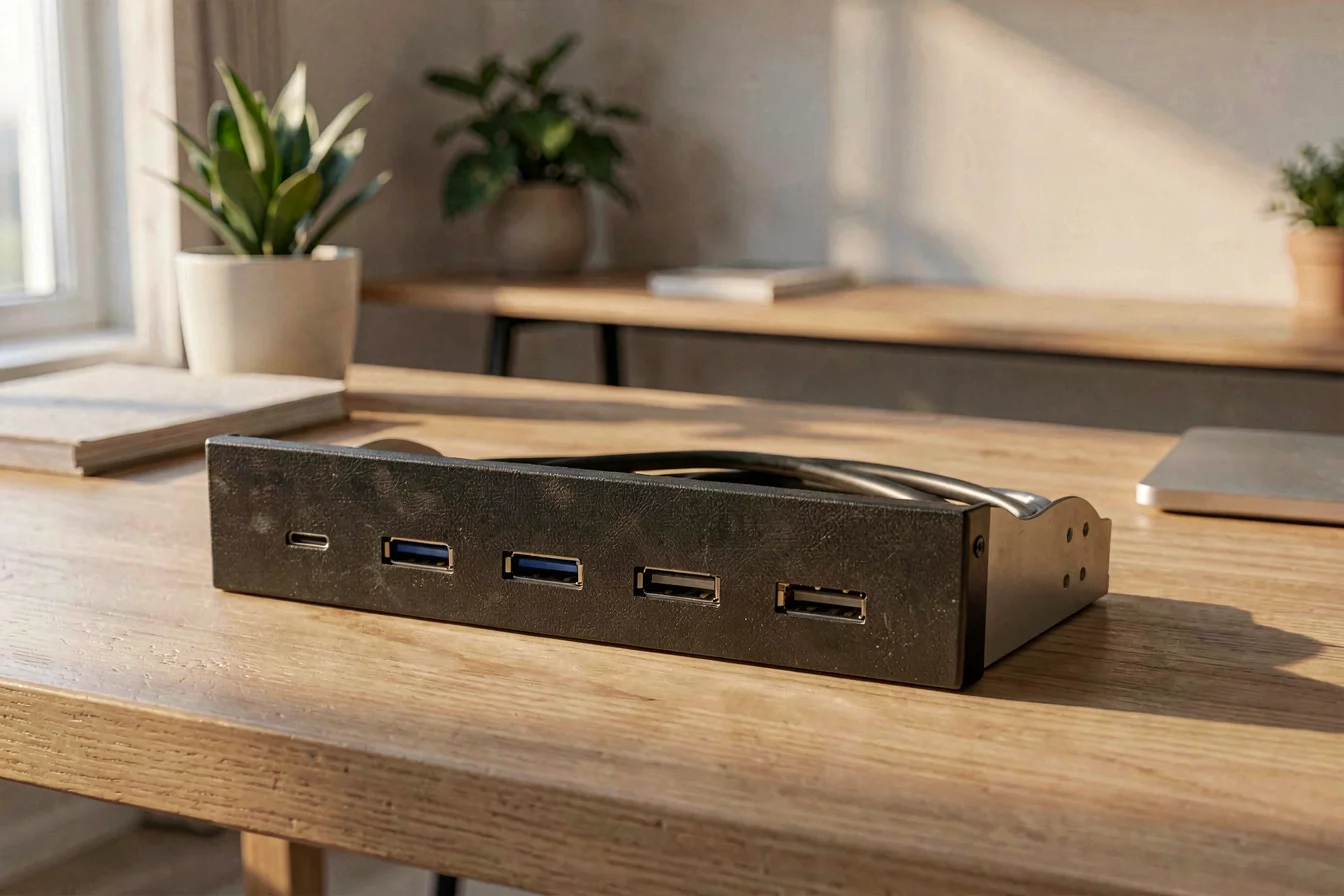 Multiport front panel USB hub