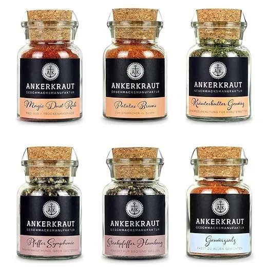Ankerkraut Grill-Gewürzset 6 Gläser