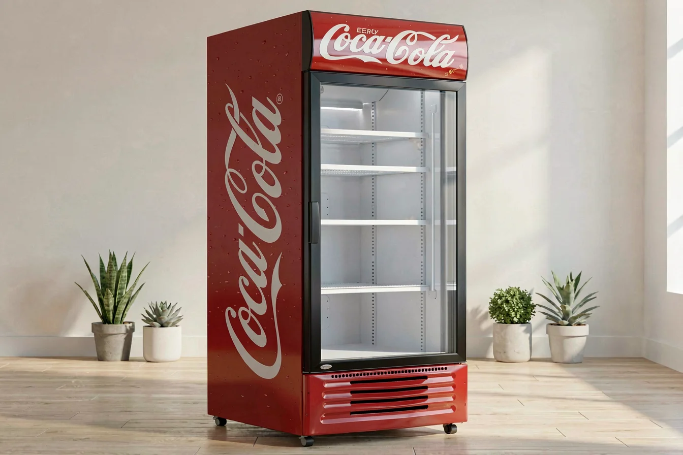 Authentic retro coke fridge