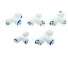 T Type Reverse Osmosis filter Quick Fitting 1/4" 3/8" OD Hose Equal Connection Tee RO Water Plastic Pipe Coupling Connector