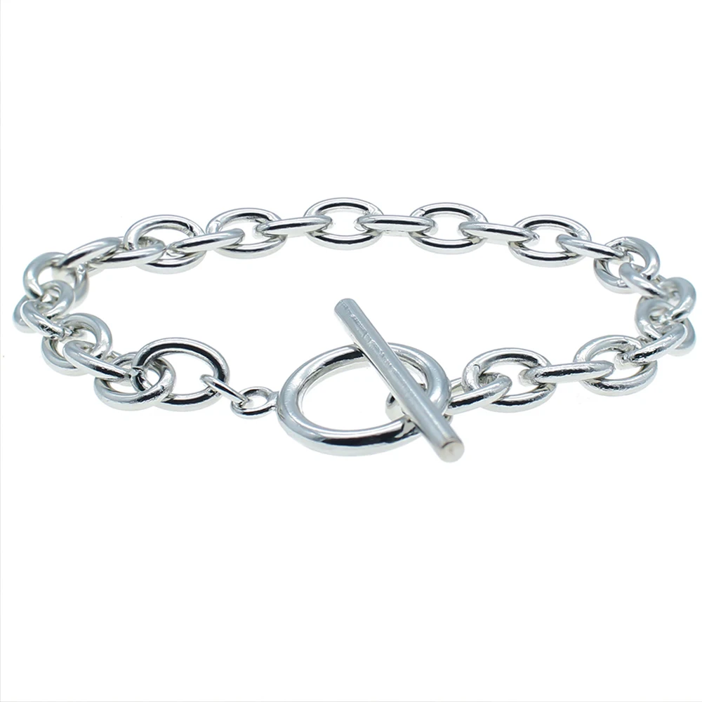 

Steel Chain Bracelet with OT Toggle Clasp for Women and Girls Jewelry Making