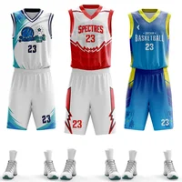 

Full Sublimation Printing Basketball Uniforms Free Design Customized Basketball Jerseys School team Basketball Sports Wear