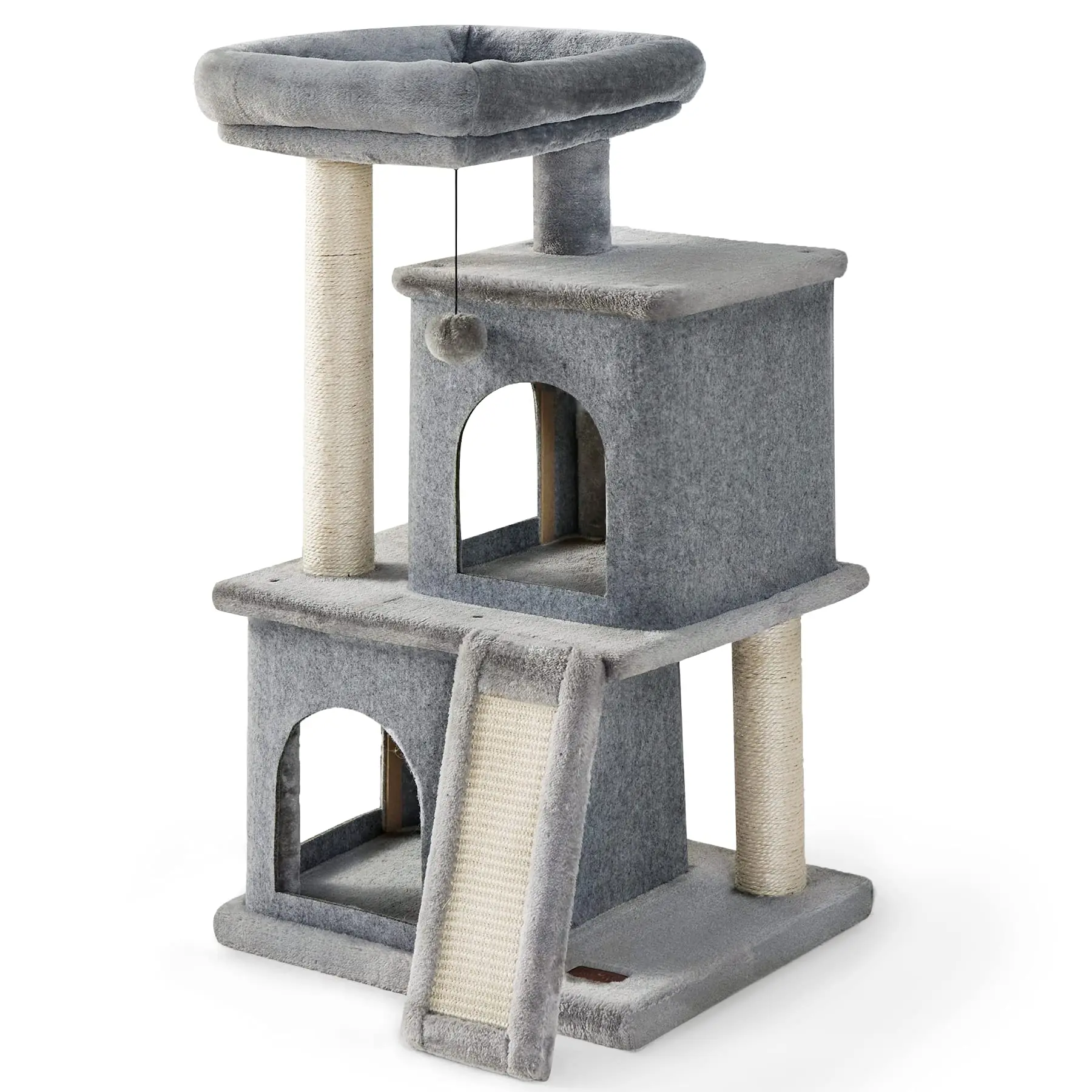 

Cat Tree Cat Toy Wooden Three-layer Pet Cat Scratching Post Jumping Platform, Picture showed