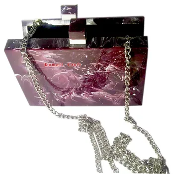 acrylic box clutch bag