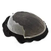 

High Quality Full Hand Made Invisible natural front hairline Indian Remy Human Hair Toupee for men