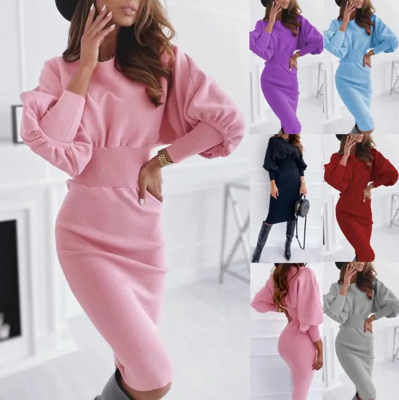 

Winter Fall Fashion Ladies Bodycon Stylish Sexy Women Dressing Casual Dresses For Women