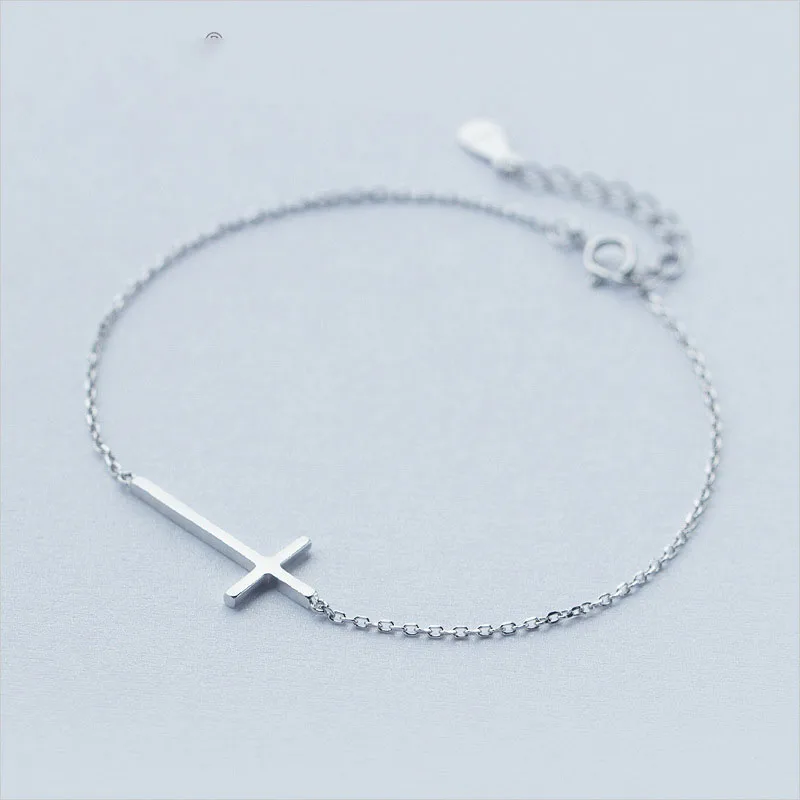 

B1028 Magnetic Bracelet Custom Jewelry Silver Bare Cross Bracelet
