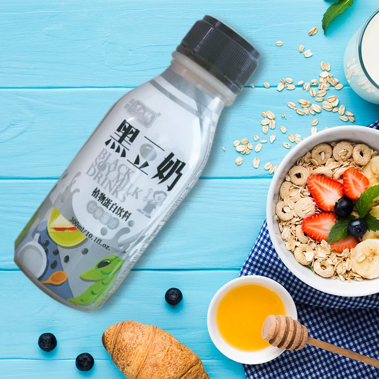 
Taiwan 300ml PP bottle healthy non-gmo black soybean milk 