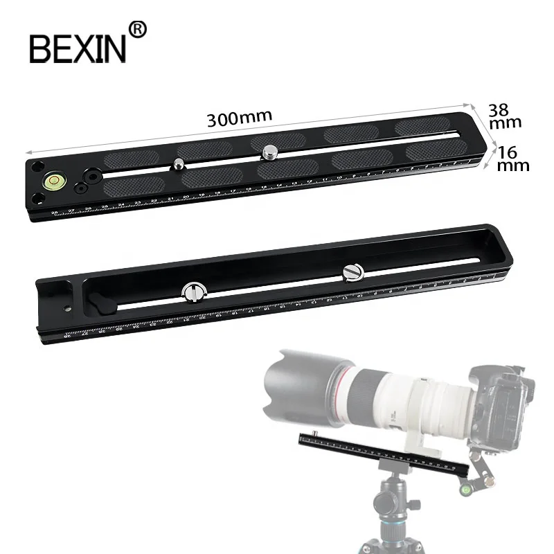

BEXIN Professional Tripod arca swiss bayonet Long Focus Lens Bracket Telephoto Lens Board Quick Release Plate for SLR camera, Black