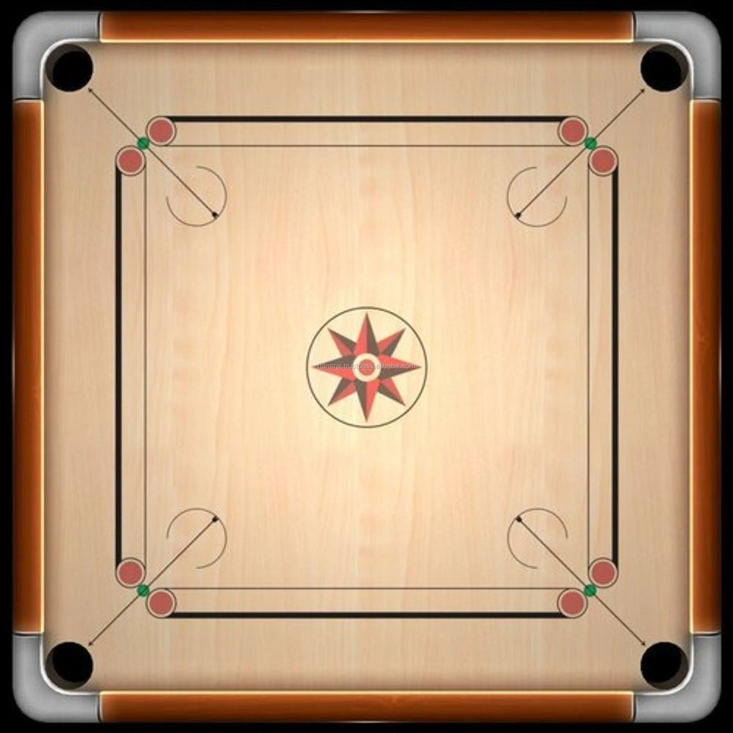 Buy PRINT BHARAT PRINT BHARAT Pocket Carrom Board with Wooden Coins Striker  and Carrom Powder,Wooden Round Online at Low Prices in India - Amazon.in