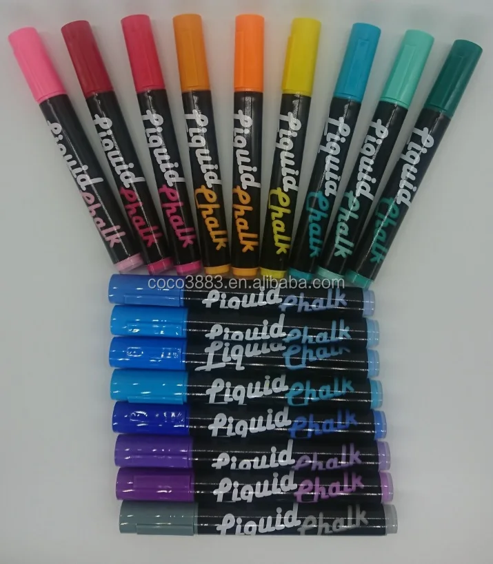 

5 MM Dry-Erase & Wet-Erase Ink Erasable Neon Color Glass Marker