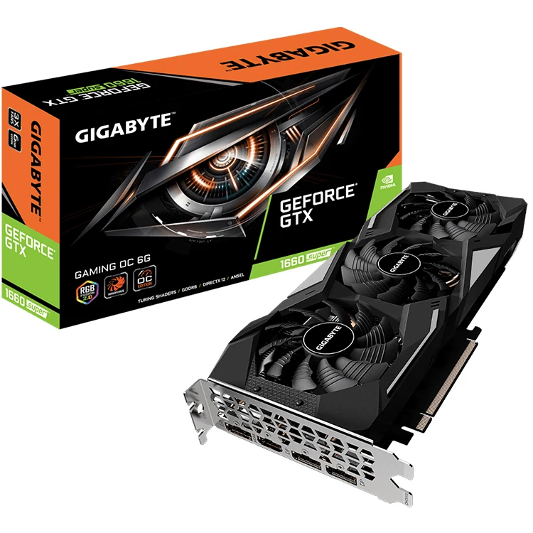 

GIGABYTE NVIDIA GeForce GTX 1660 SUPER GAMING OC 6G Graphics Card with 6GB GDDR6 192-bit Memory Interface