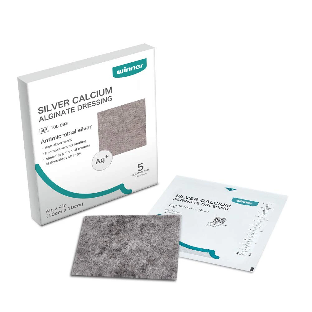 

2022 disposable medical OEM custom silver calcium Alginate Wound Care Dressing