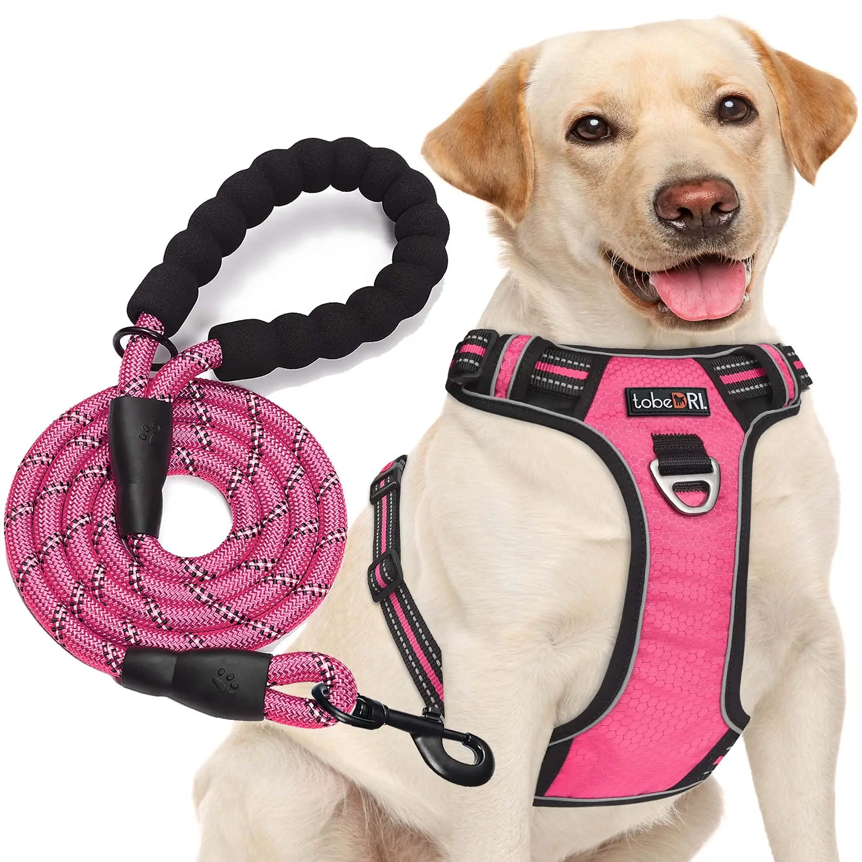 

Luxury No-Pull Reflective Adjustable Logo Custom Pet Dog harness Leash With Handle, Picture shows