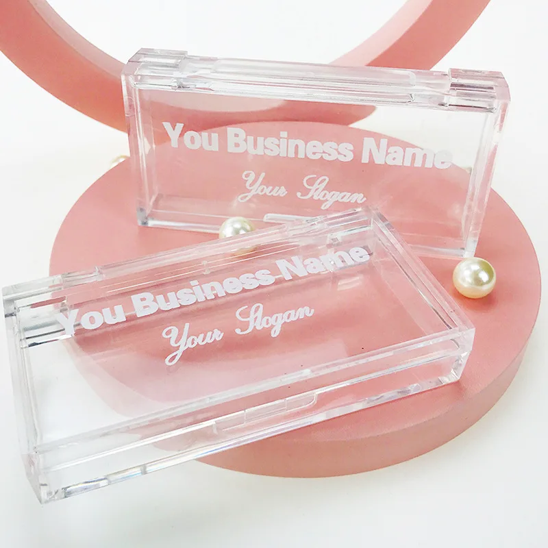 

1 Pair Acrylic Eyelash Pull Type Storage Case Packing Box Eyelash Box Transparent Lid Clear Tray Lash Box Empty Lash