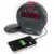 Sonic Bomb Black Color Jr. Loud Alarm Clock Radio with Bed Shaker Bright Red Alert Lights and USB Charging - SBJ525SS