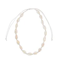 

Trend fashion jewelry choker necklace handmade natural white shell necklace adjustable cowrie shell necklace