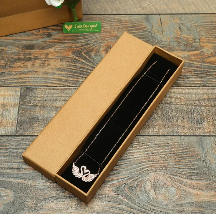 Speciaal Papier Rechthoek Doos Top En Bodem Ontwerp Doos Zwart Fluwelen