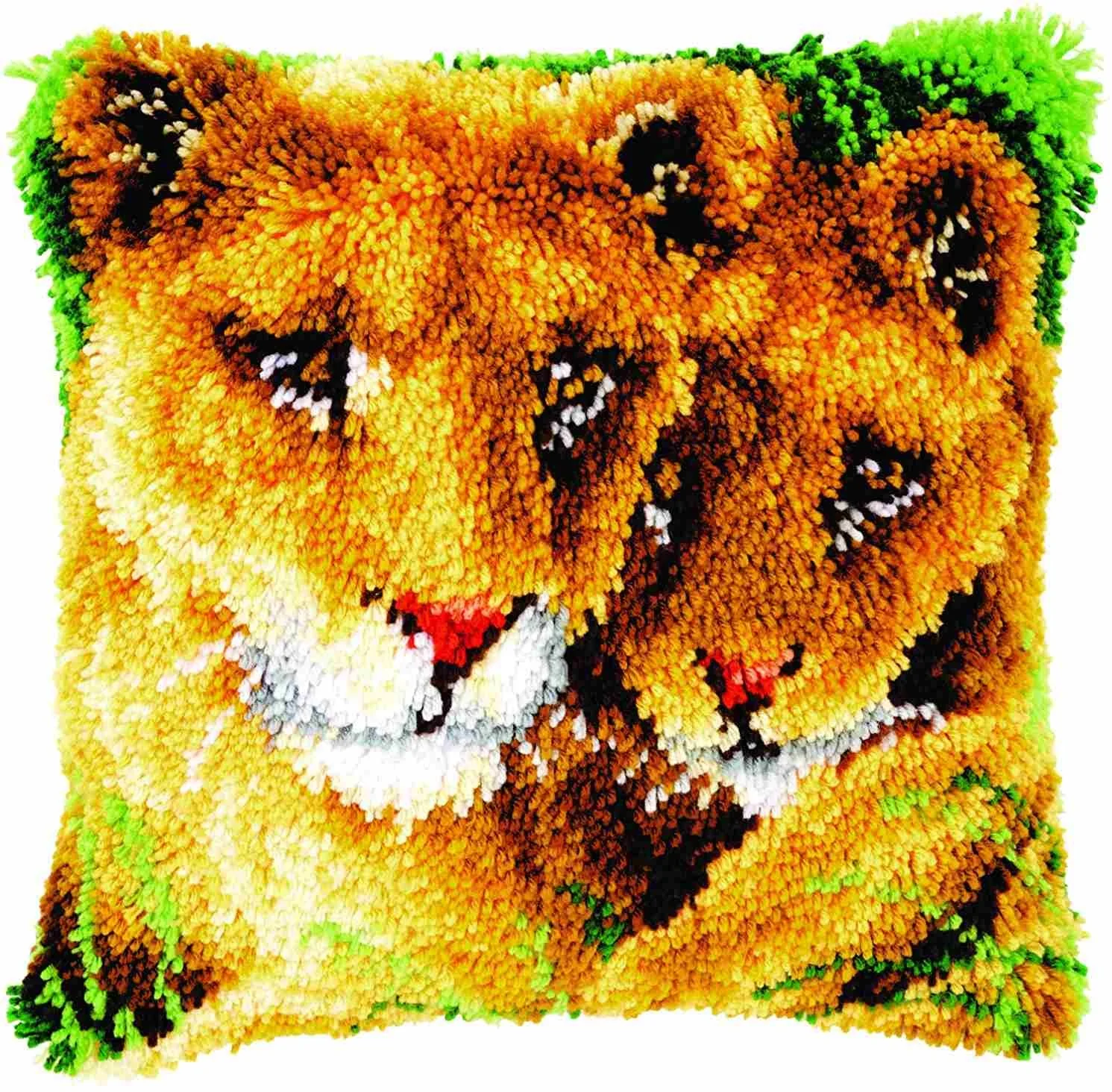 

Moonzero New Latch Hook Lion Needle For Carpet Embroidery Pillow Needlework Set Smyrna Cushion Package Rug Kits Home Decor, Colorful