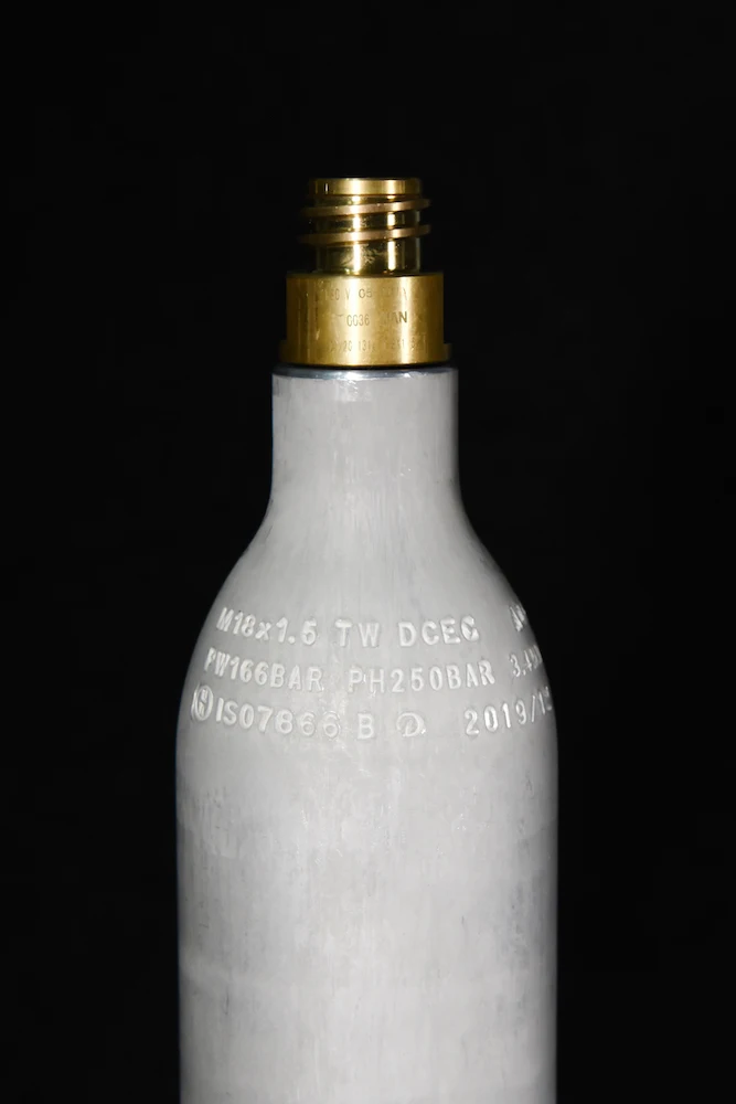 Taiwan Supplier Aluminum Co2 Gas Cylinder 425g Soda Water Soda Cylinder