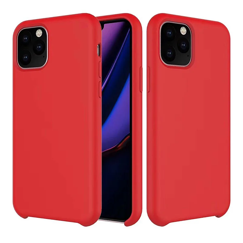 Hot Sell Custom Candy Color Tpu Cell Mobile Cover Liquid Silicone Phone Case For Iphone 11 Pro Max X Xs Xr 8 7 6 Plus