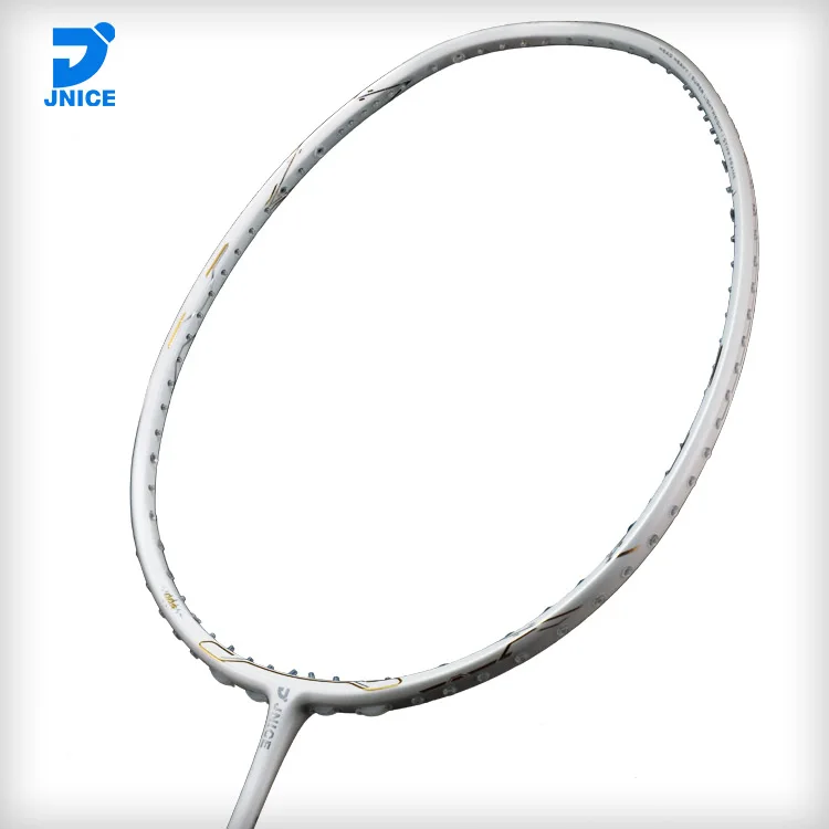 

JNICE Taiwan white design decal light badminton rackets