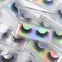 

Private label wholesale 20mm 25mm 3d mink eyelashes vendor classic silk lashes logo custom eyelash packaging