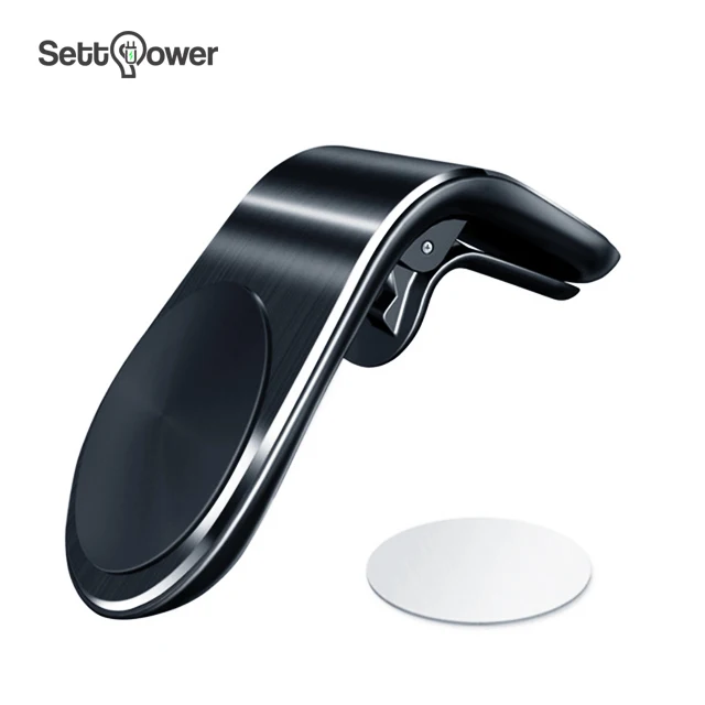 

Car air outlet universal telephone bracket breathable car bracket mobile phone handset bracket Settpower F3, Black&white