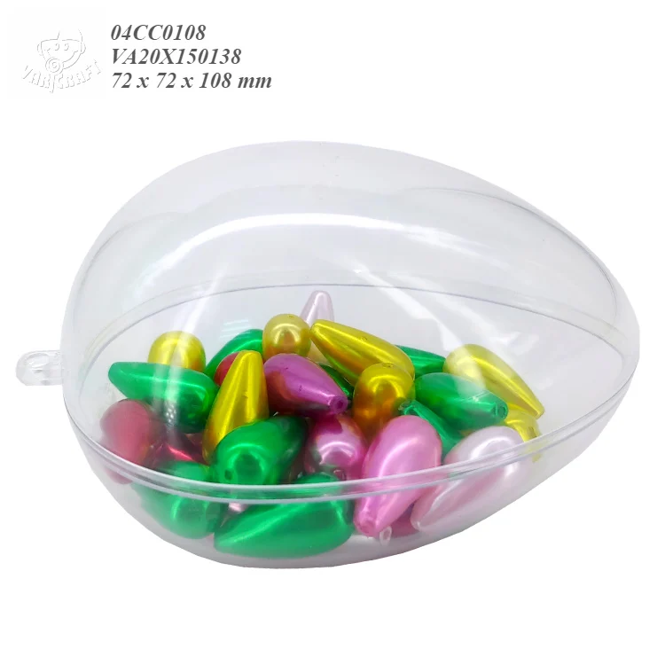 Factory Custom Design 100 Food Grade Transparent Easter Egg Shaped
