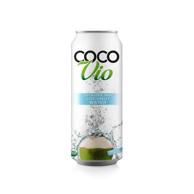 
COCO VIO Juice Puree Bottle - Watermelon Flavoured Sparkling Coconut Water Sterilized Sugar-free Can (tinned) Filtered Favored 